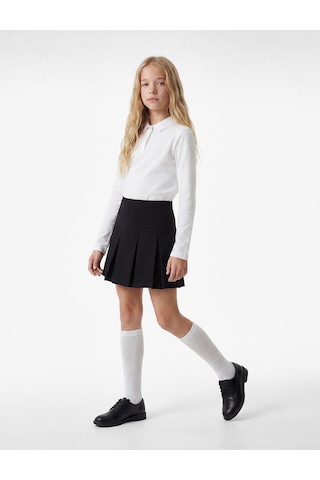 Koton Uzun Kollu Pamuklu Basic Polo Yaka Okul Tişörtü Beyaz 7wkg10010ak