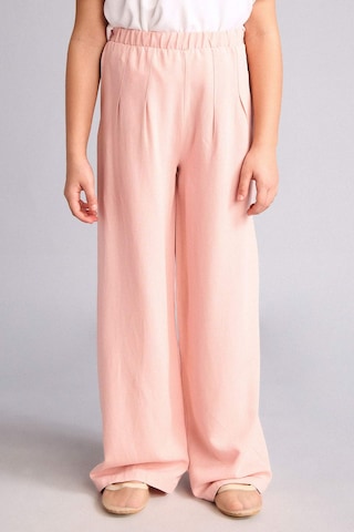 Defacto Wıde Leg Geniş Paça Keten Karışımlı Pantolon Kız Çocuk H1212a826smbr74 Pembe-br74