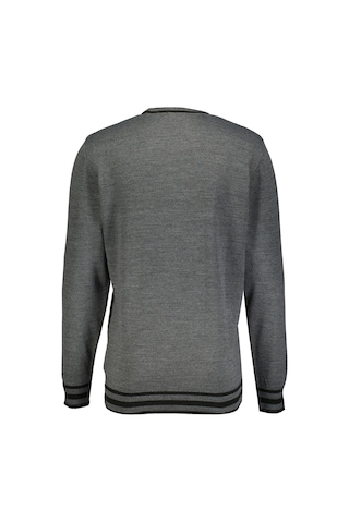 Finesuits Erkek Desenli Yünlü Kazak 2422201020.dsoyr Koyu Gri