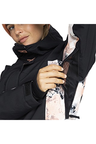 Roxy Roxy Galaxy Kadın Snowboard Ceketi Açık Pembe Desenli Mgk1 Çok Renkli