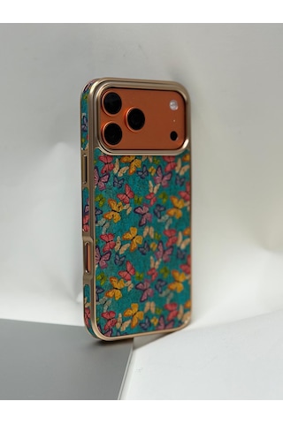 Apple iPhone Uyumlu 17 Pro Max Tuval Kılıf - Egzotik Lotus Desenli Sanatsal Koruyucu 05
