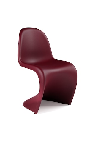 Vitra Panton Sandalye, Verner Panton Tasarımı, Modern Tek Parça Plastik Sandalye Bordo