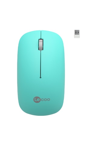 Lecoo WS214 Kablosuz 1200DPI 3 Tuşlu Optik Mouse Turkuaz