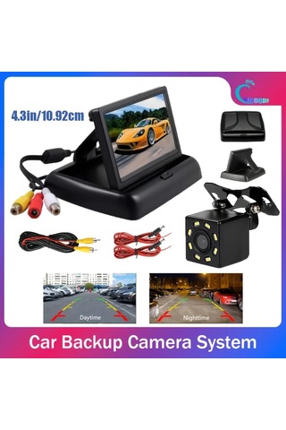 Motion003 1 10.92cm Fd Xfk-8 Kamera 10.92 Cm Katlanır Monitörlü Ters Görüş Kamerası Seti