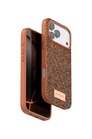 Sptmgldı Onegif Apple Apple iPhone Uyumlu 17 Pro Max Bright Simli Kapak - Turuncu