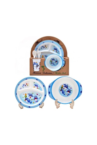 Bebek Mama Tabağı 5 Parça Set Çok Renkli
