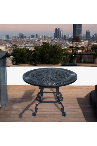 Q100 Alüminyum Döküm Yuvarlak Bahçe Ve Balkon Masası Diğer