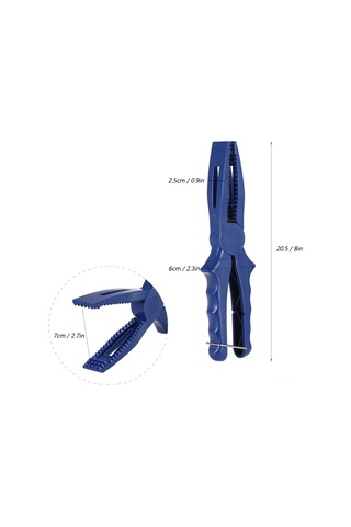 Xiyyadms Mavi Plastik Balık Tutucu Bl-012: Balık Gövdesini Tutarak İğne Çıkarımı Kolaylaştırır - 20.5cm Lixada