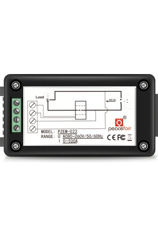 Yifomall Yüksek Hassasiyetli Ac Güç İzleme Cihazı - Voltaj, Akım, Frekans Ve Güç Faktörü Ölçer 111 Karakter