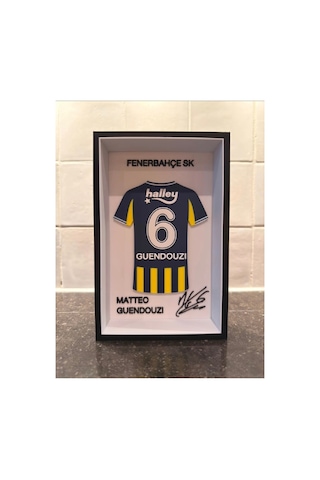 Fenerbahçe Matteo Guendouzi 6 3d Kabartmalı Çerçeveli Forma Tablo - Taraftar Hediyelik Masa Ve Duvar Dekoru