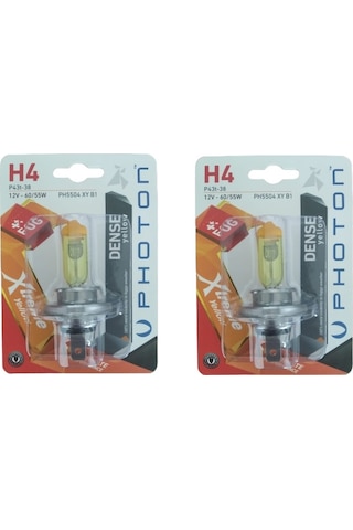 H4 Oto Ampul Sarı Işık Photon Xtreme Yellow Ph5504Xy
