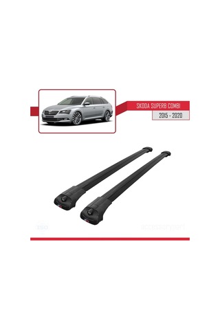 Skoda Superb Sw 2015-2020 Arası İle Uyumlu Ace-1 Ara Atkı Tavan Barı Siyah
