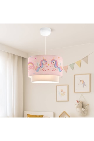 Homing Unicorn Kız Çocuk Odası Sarkıt Avize 241288 Pembe
