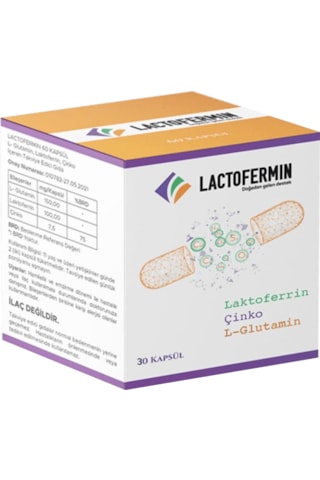 Alchera Life Lactofermin Lactoferrin L Glutamin ve Çinko Takviye Edici Gıda 30 kapsül