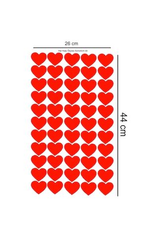 14 Şubat Sevgililer Günü Kalp Sticker-2 Renkli