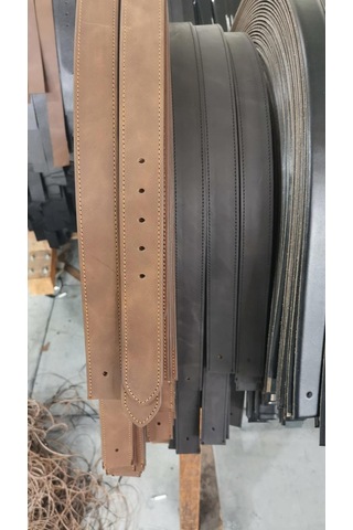 Nyc Giyim Tekstil Hakiki Manda Derisi Kalın Kot Kemeri, Crazy Model, 3.8 Cm Genişlik, Paslanmaz Metal Toka, 90-135 Cm Siyah