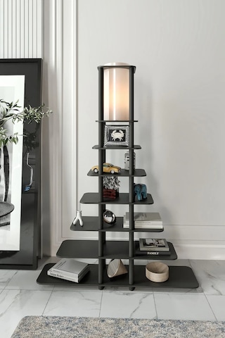 Ravilo Sierras Middle Raflı Lambader Siyah