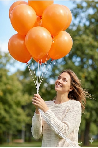Pastel Balon 11 İnc 28 Cm Doğum Günü Parti Malzemeleri 10 Adet Turuncu