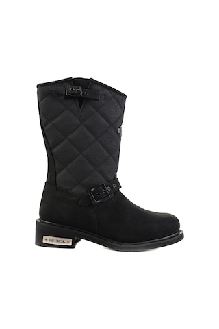 Bambi Black Nubuk Hakiki Deri Erkek Bot & Bootie G1777005901 Black Nubuk