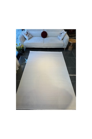Merinos Vista Beyaz Renk %100 Akrilik Pinterest Desen Parlak Dokuma Yumuşak Salon Oturma Odası Halısı 67884-63 Gri