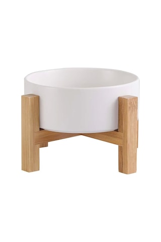 Matgo Pati Çam Ağacı Kedi Köpek Beslenme Mama Su Kabı Seramik Kaseli 2'li 500 ML