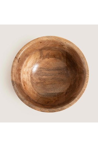 Spiga Ahşap Sunum Kasesi 25x25x11cm Natural Naturel