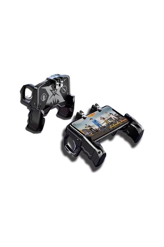 Profesyonel Mobil Oyun Kolu: 4 Parmak Kontrolü Sağlayan Tetikli Gamepad - Tüm Telefonlara Uyumlu K21
