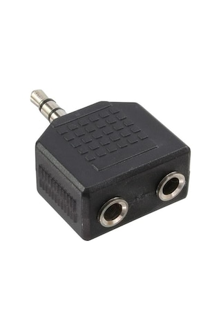 Powermaster 3.5 Mm Stereo Erkek - 3.5 Mm 2 Dişi Çevirici Jack