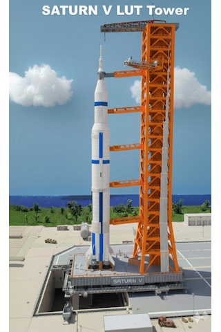 Saturn V Fırlatma Kulesi Kit Card - Eğitici Oyuncak