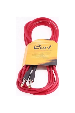 Cort Ca525red Enstrüman Kablosu Şeffaf Kırmızı Gürültüsüz 5 Metre