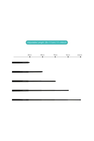 Createtech 360 Görünmez Selfie Çubuğu - 5 Bölüm, 28-111cm Uzaylı Ayarlar