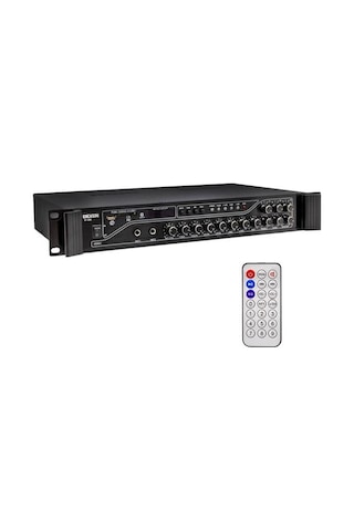 Dexun D-230 250 Watt 3 Zone İki Mikrofon Girişli Hat Trafolu Anfi Usb-bt 4/16-70-100v