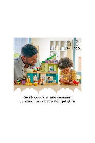 LEGO® DUPLO® Kasabası 3’ü 1 Arada Figürlü Modern Aile Evi 10470 -2 Yaş ve Üzeri Çocuklar için Aksesuarlar İçeren Yapım Seti (166P)