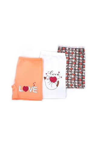 Öts Kız Çocuk 3 Lü Pamuklu Boxer Baskılı Ergonomik Tasarım 8707-3 Renkli