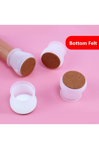 Yunboo 32 Adet Silikon Sandalye Ayak Koruması - Sürtünme Ve Gürültü Önleyici, Kolay Kurulum, Kaymamaz