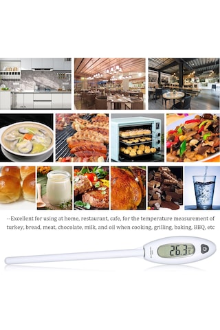 Ranyeek Gm1311 Yiyecek Sıcaklık Ölçer, Sayısal Göstergeli Prob Tipi, -50 300 C Aralığı, Mutfak Suya Yağa Sıcaklık Ölçümü, Hassas, Pil İçermez