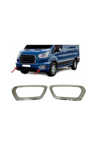 Ford Transit 2019 Sonrası Uyumlu Sis Farı Çerçevesi 2 Parça Paslanmaz Çelik