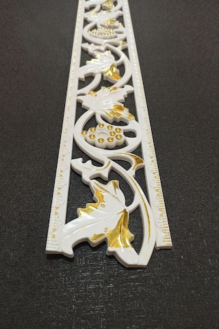 Beyaz Altın Duvar Ve Tavan Bordürü 10 Cm Eninde 100cm Uzunluğunda Dgk-14