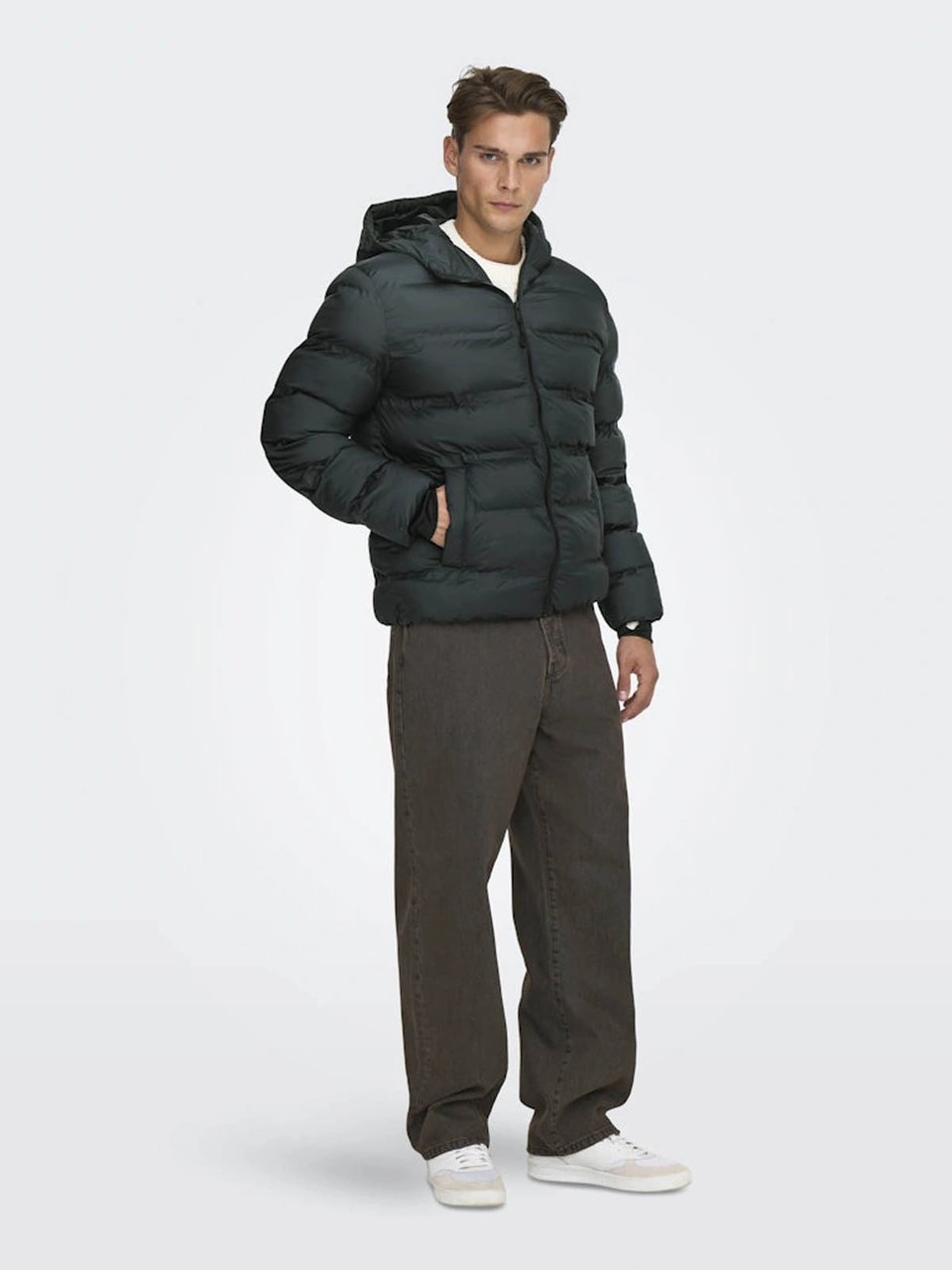 Only & Sons Onsunion Seamles Life Hood Siyah Erkek Mont 22034836 Siyah