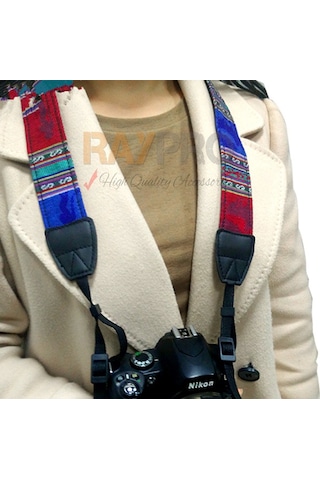 Raypro Hitit Desenli Askı Omuz Boyun Askısı Canon Nikon Sony Fuji