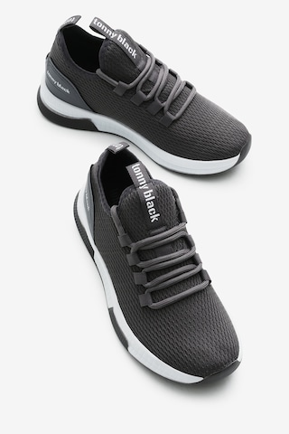 Tonny Black Unisex Koyu Gri Nefes Alabilen Kumaş Poli Taban Bağcıklı Spor Ayakkabı V2qnt-0 388 Koyu Gri