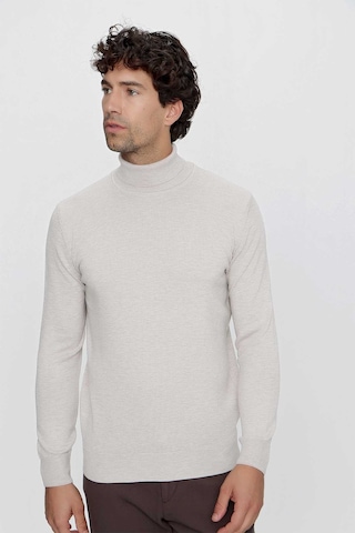 Morven Basic Dinamik Fit Rahat Kesim Balıkçı Yaka Triko Kazak 99kc017003653 Bej