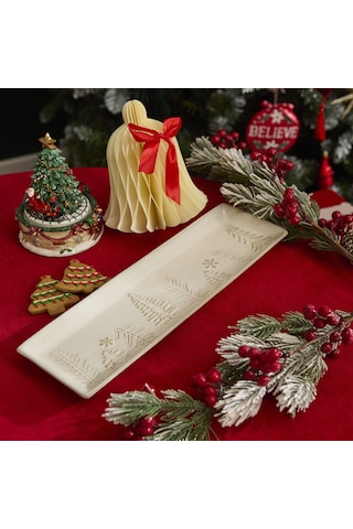 Karaca Home New Year Yılbaşı Trees Dekoratif Tabak 37,4 X 11,7 X 2,4 Cm