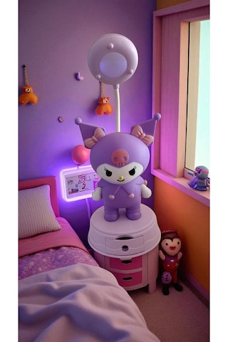 Kuromi Masa Üzeri Kalemtraşlı Gece Lambası 30cm Çok Renkli