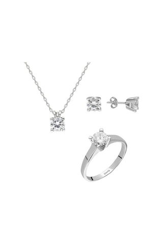 Glorria Gümüş Tektaş Set
