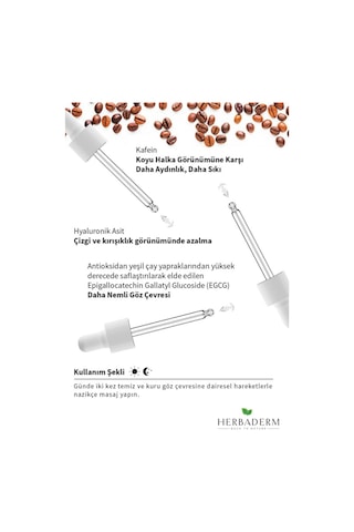 Herbaderm Süper Serum Göz Altı Torba ve Morluklarına Karşı Göz Çevresi Bakım Serumu 30 ML