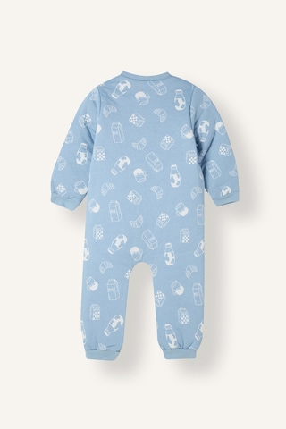 Defacto Desenli Fermuarlı Tulum Erkek Bebek I2363a526wnbe524 Mavi-be524