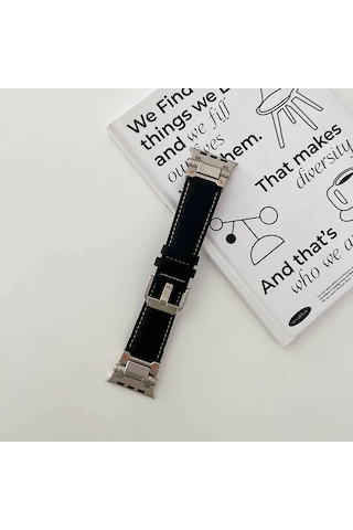 Apple Uyumlu  Watch Ultra Ultra 2 44mm 45mm 49mm Redclick Krd-114 Metal Başlıklı Silikon Kordon