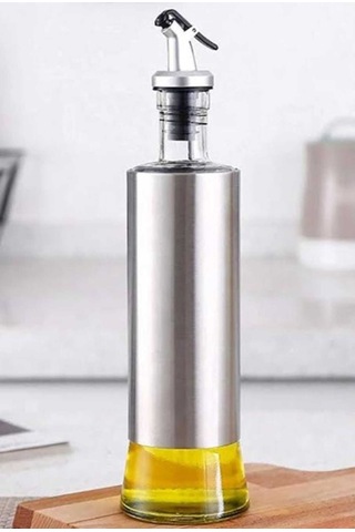 Cam Yağdanlık 300 Ml Zeytinyağı & Sirke Şişesi, Akıtma Uçlu Çok Renkli