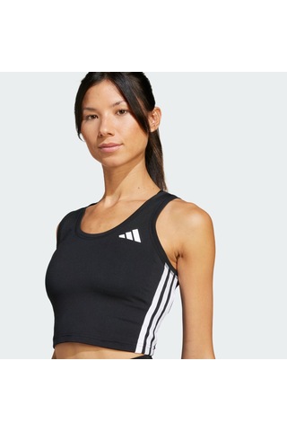 Adidas Train Essentials 3-stripes Kısa Kadın Atlet Jf8915 Siyah